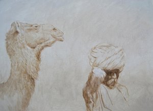 ラクダを操るラバリ 作： Lincoln Seligman