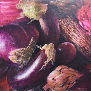 静物、茄子 作： Lincoln Seligman