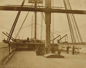 HMS "インプレグナブル "のクオーターデッキ（1852-1854年）（写真 作： リンネ・トライプ