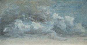 雲の研究、c.1849-55（船上の紙に油を塗る） 作： Lionel Constable