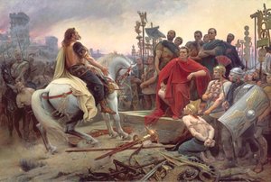 ヴェルシンケトリクスは1899年、ジュリアスシーザーの足元に腕を投げる