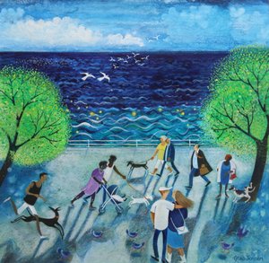 By The Sea、2021、（紙にアクリル） 作： Lisa Graa Jensen