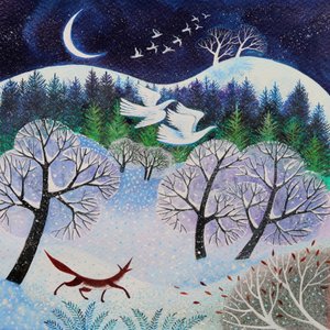 Cool Fox、2021年、（紙にアクリル） 作： Lisa Graa Jensen