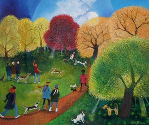 Daily Constitutional、2015、（紙にアクリルインク） 作： Lisa Graa Jensen