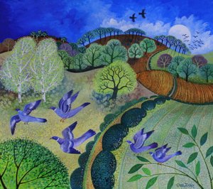 Flight,2009,(紙にアクリル絵の具) 作： Lisa Graa Jensen
