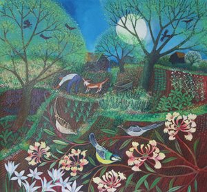 ハニーサックル、2016年（紙にアクリルインク） 作： Lisa Graa Jensen