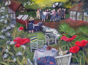 Neighborhood Watch Party、1995（アクリルインク、ガッシュ） 作： Lisa Graa Jensen