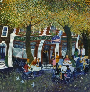 Pig and Whistle, 2011, (acrylics on paper) 作： Lisa Graa Jensen