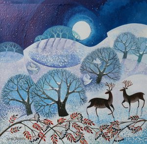 Snowy Land、2017年（紙にアクリルインク） 作： Lisa Graa Jensen