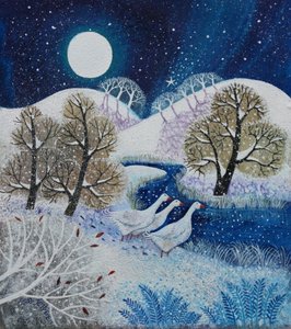 Snowy Silence, 2021, (キャンバスにアクリル) 作： Lisa Graa Jensen