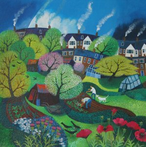 Veggie Patch、2015年（紙にアクリルインク） 作： Lisa Graa Jensen