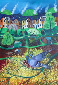 ウィンブルドンパークダブス、2017、（紙にアクリルインク） 作： Lisa Graa Jensen