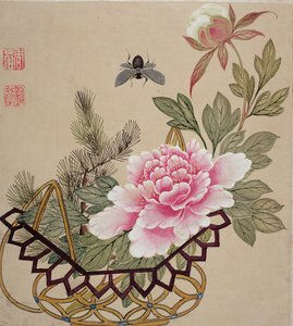 19世紀後半の花と昆虫の一連の絵画の1つ