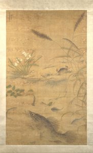 花、魚、カニ、16 世紀半ば。 作： Liu Jie