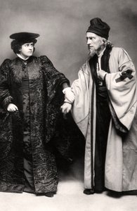20世紀初頭のヴェネツィアの商人のGertude ElliottとJohnston Forbes-Robertson。 作： Lizzie Caswall Smith