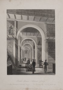 大英博物館、ホルボーン、1850年頃（エングレーヴィング 作： Llewellyn (after) Jewitt