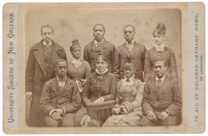 ニューオーリンズのユニヴァーシティ・シンガーズ,c.1879年（写真） 作： ルウェリン・A・ソーヤー