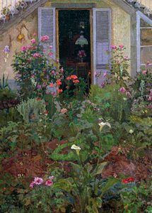 トリプティクまたは庭園の開花 作： Llewelyn Lloyd