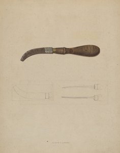 木製ペグファイル、c。 1937年。 作： Lloyd Charles Lemcke