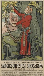 1905 年、ストラスブールのサンガーブンデスフェスト歌手祭。 作： Léo Schnug