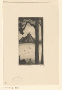 コルシカの風景 レ サパン コルセ (原題) 作： Lodewijk Schelfhout (signed by artist)