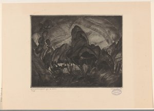 木々が生い茂る丘陵の風景 Les Arbres (オブジェクトの元のタイトル) 作： Lodewijk Schelfhout (signed by artist)