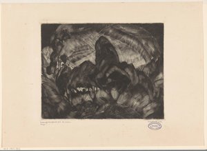 木々が生い茂る丘陵の風景 Les Arbres (オブジェクトの元のタイトル) 作： Lodewijk Schelfhout (signed by artist)