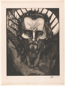 キリストの頭 Tete de Christ I (原題) 作： Lodewijk Schelfhout (signed by artist)