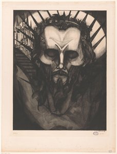 キリストの頭 Tete de Christ I (原題) 作： Lodewijk Schelfhout (signed by artist)