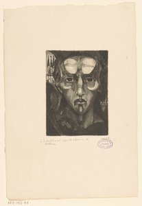女性の頭 Tête de femme III (オブジェクトの原題) 作： Lodewijk Schelfhout (signed by artist)