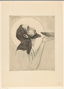 ヨハネス・デ・ドーパー 洗礼者聖ヨハネ（原題） 作： Lodewijk Schelfhout (signed by artist)