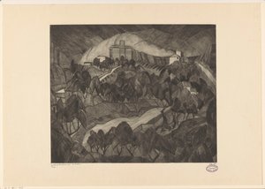丘の上の城 Le Château I (オブジェクトの元のタイトル) 作： Lodewijk Schelfhout (signed by artist)