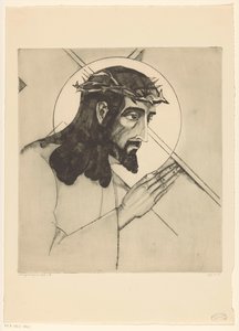 クルイスドラギング Christ portant la croix (原題) 作： Lodewijk Schelfhout (signed by artist)