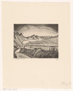 ドンブルグ ビーチ Plage de Dombourg (原題) 作： Lodewijk Schelfhout (signed by artist)