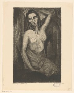 座っている女性 ファム・アッセ（原題） 作： Lodewijk Schelfhout (signed by artist)