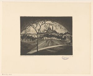 日没 Coucher de soleil (オブジェクトの原題) 作： Lodewijk Schelfhout (signed by artist)