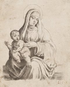 ジャコモフランシアの美しい小さなマドンナ 作： Lodovico Carracci