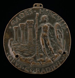 海の中のヘラクレスと三柱［逆］、1472年 作： Lodovico Corradini