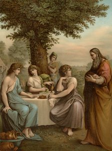 アブラハムは天使を楽しませる 作： Lodovico after Carracci