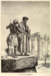 Ibn Battuta in Egypt」エジプトを訪れた中世の旅人ムハンマド・イブン・バットゥータ 作： Léon (after) Benett