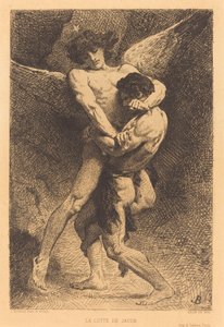 La Lutte de Jacob (ヤコブと天使のレスリング) 作： Léon Bonnat
