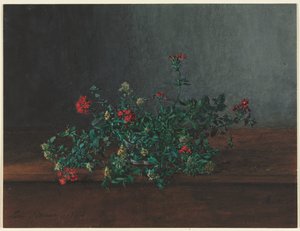 野の花のある静物 作： Léon Bonvin
