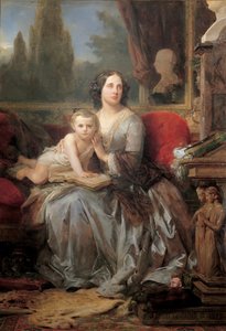ガリエラ公爵夫人マリア・ブリニョーレ＝セールと息子フィリッポ 作： レオン・コグニエ