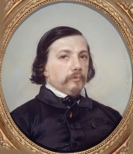 詩人テオフィル・ゴーティエの肖像、1811～1872年、1850年。 作： Léon Riesener