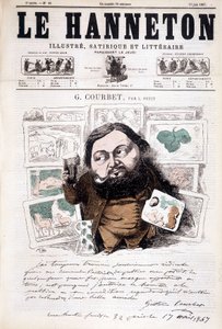 フランスの画家、ギュスターヴ・クールベ（1819-1877）の肖像。ル・ハンネトンにて