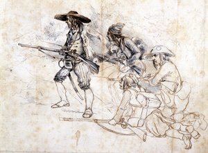 ディナンのB.M.であるレオンス・ペペティが描いた兵士たちのシュアン 作： Léonce Justin Alexandre Petit