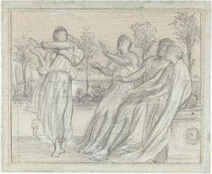 「グリーク・ガール・ダンシング」のための習作 作： Lord Leighton Frederic