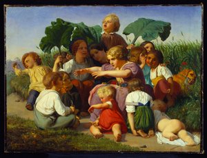 ストーリーテラー、1843 作： Lorens Frolich