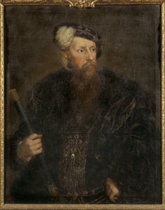 Gustave I Vasa de Suede - スウェーデン王グスタフ1世（1496-1560）の肖像画、パッシュ、ローレンツ、ザ・ヤング（1733-1805）によるもの。1768年頃、キャンバスに油彩。寸法：98,5x78,5cm。ストックホルム国立博物館 作： Lorens the Younger Pasch