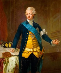 "Porteait du roi Gustave III de Suede (1771-1792)"(スウェーデンのグスタフ3世の肖像）Peinture de Lorenz II Pasch (1733-1805) 作： Lorens the Younger Pasch